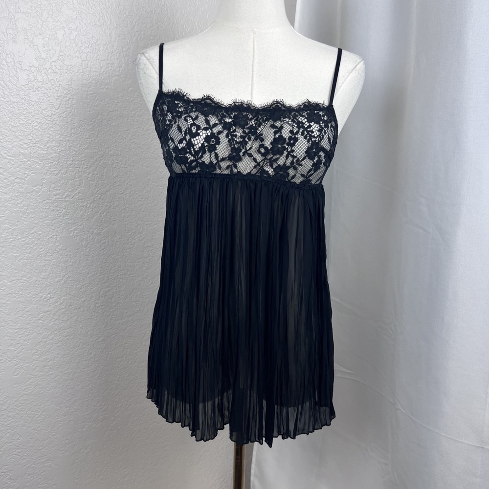 Victorias Secret Top Womens Small Dare To Dream Lace Pleated Babydoll Lingerie